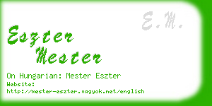 eszter mester business card